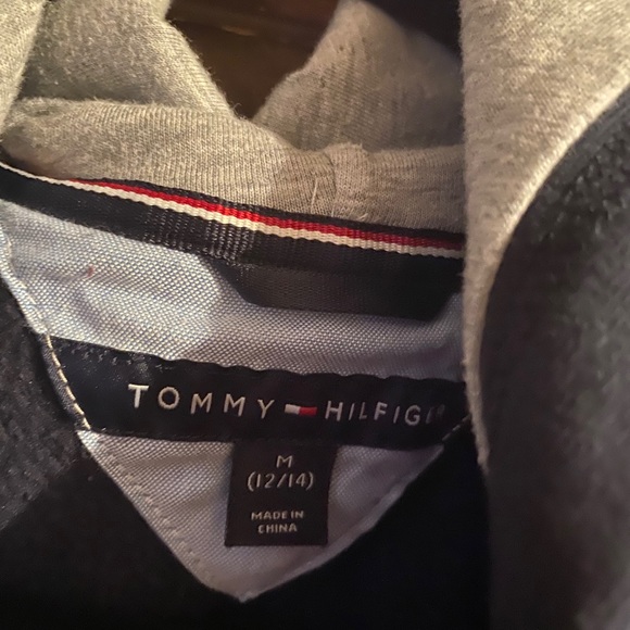 Tommy Hilfiger boys Medium Navy Blue zip hoodie - Picture 3 of 4